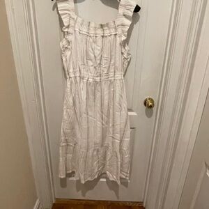 Matilda Jane White/Khaki Cotton Dress size L